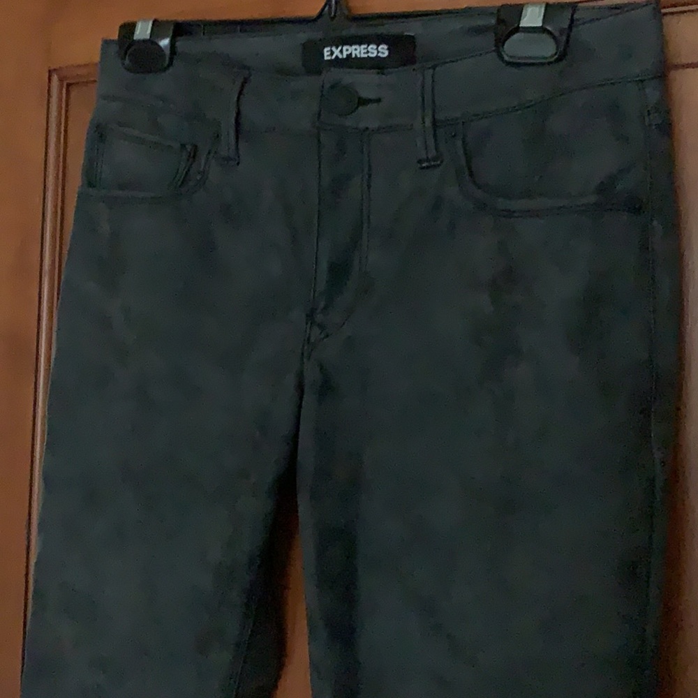 Faux suede grey pants